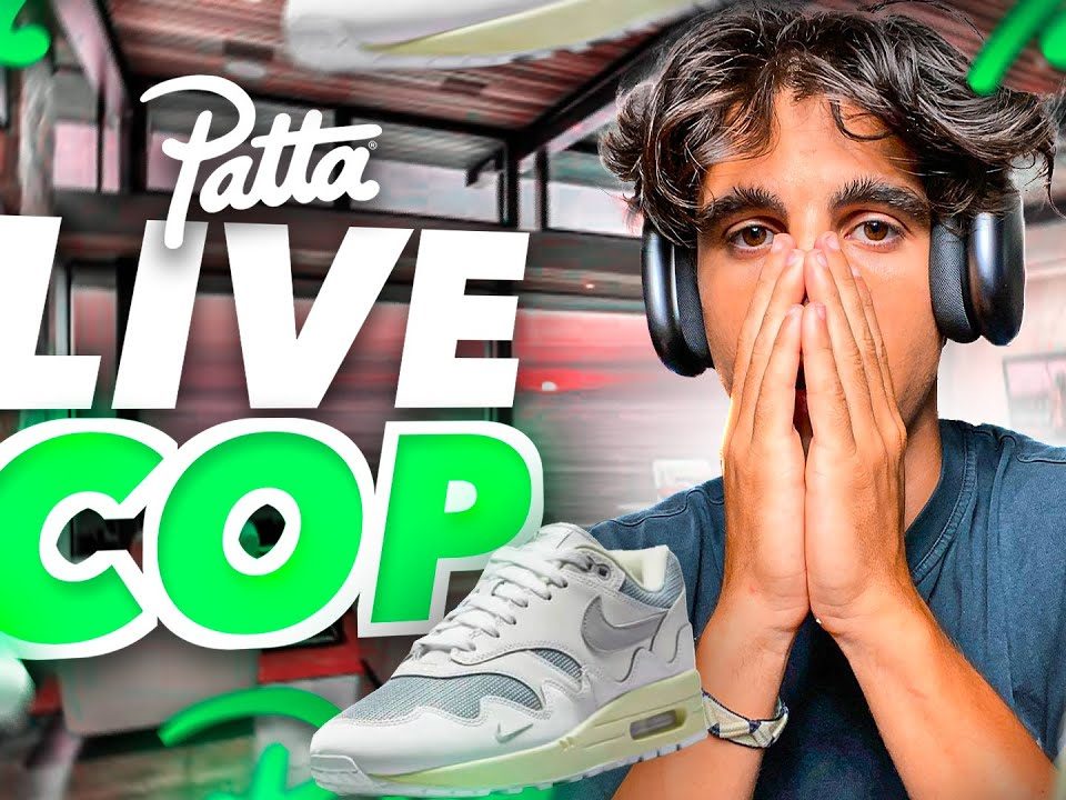 Nike Air Max 1 Patta Wave White présentée dans une boîte à sneakers
