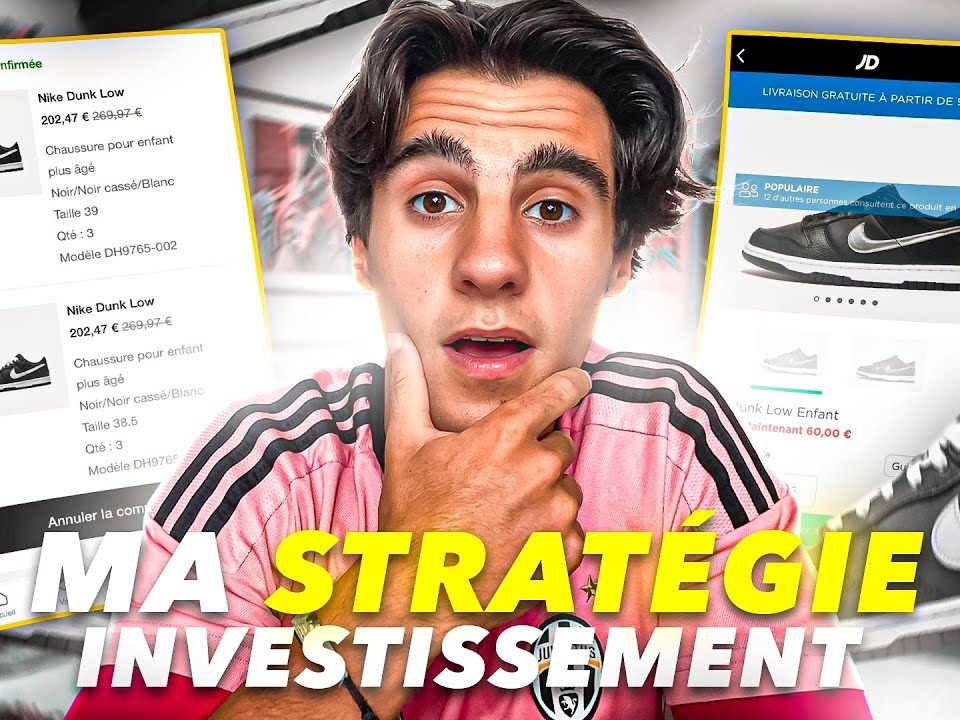Sneakers neuves présentées pour analyser leur potentiel de revente