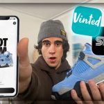 Sneakers neuves posées sur une boîte lors d'un lancement au prix retail