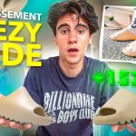 Plusieurs paires de Yeezy Slide prêtes à être revendues